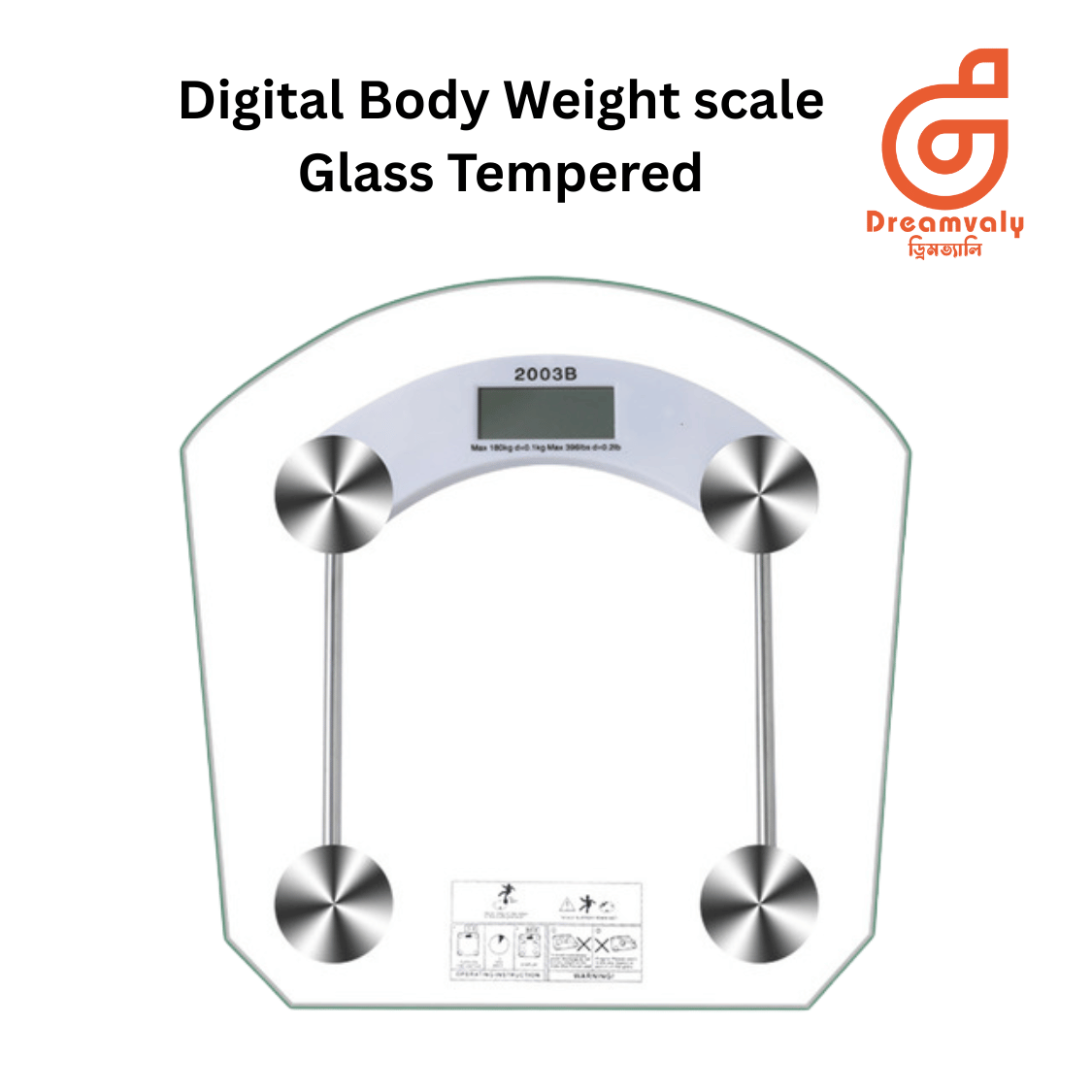 Digital Body Weight scale  - Glass Tempered-Dreamvaly